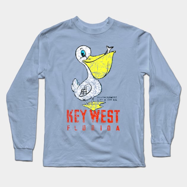 Key West Florida Vintage Long Sleeve T-Shirt by Hilda74